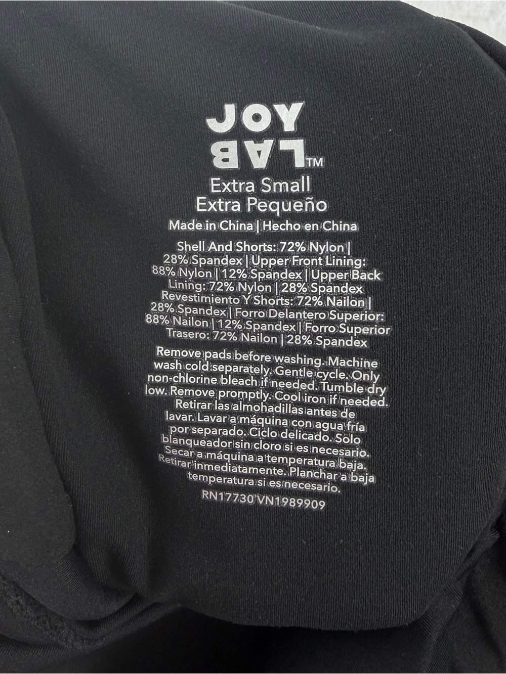 NWT JoyLab Black Active Dress Built In Pull Down Shorts Square Neck XS - Picture 7 of 11
